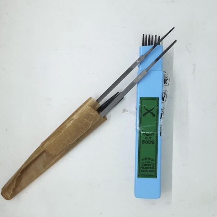 

[12Pcs] Kikir Segitiga India Jaykay Cap Pedang Slim Taper Files 5 Inch 100