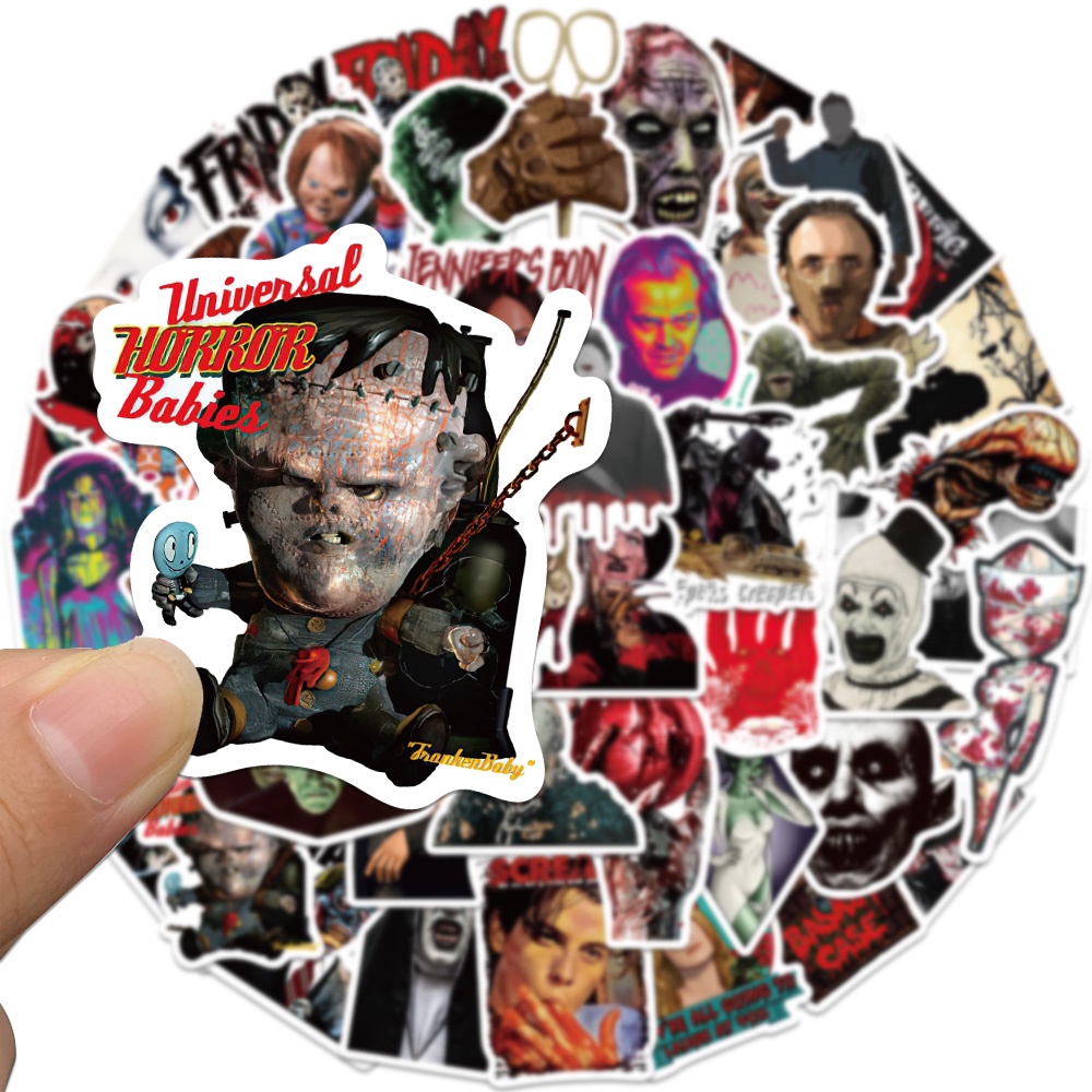 

Stiker Karakter Film Horror isi 25 pcs