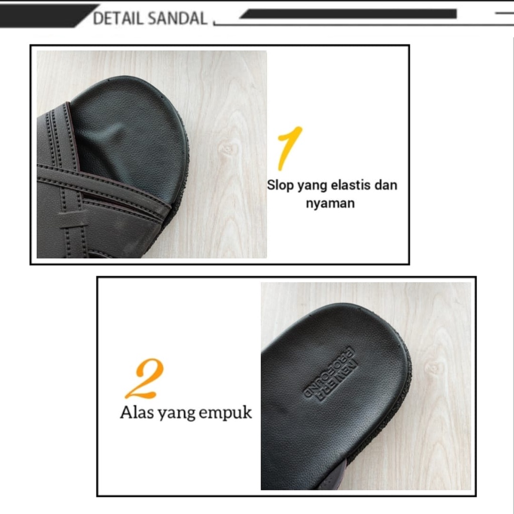 gof NEW ERA MB 8024 Sandal Slop Karet Sendal Karet Pria Terbaru Keran Size 39/43