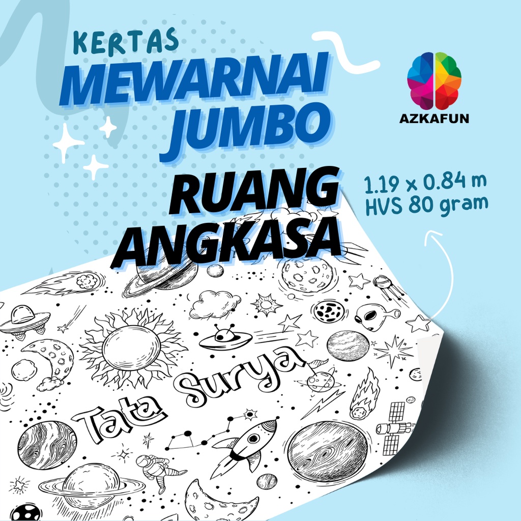 

Kertas Mewarnai Jumbo RUANG ANGKASA - kertas mewarnai besar