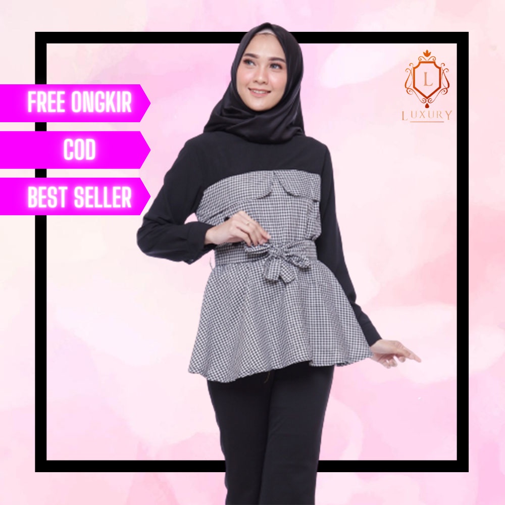 Blouse Ori Muslim Terbaru Blus Turki Arab Hijab Turkey Murah Kerja Pesta Baju Wanita 2022 Setelan Ju