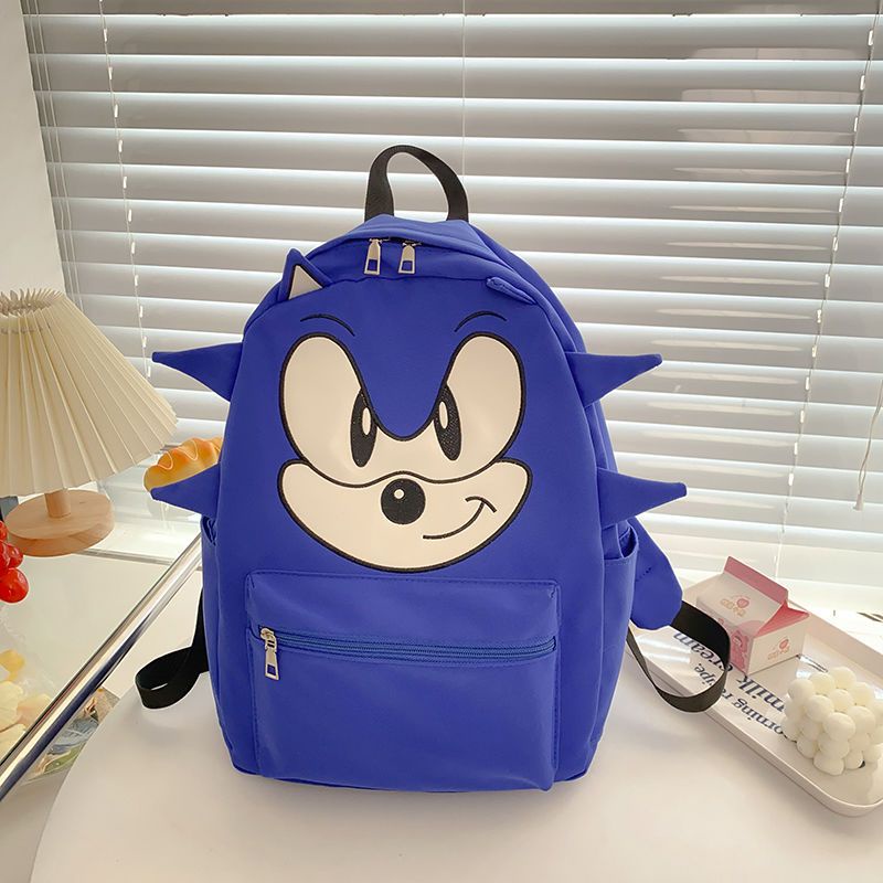 ◑Sera diimpor 2022 baru sonic kid ransel kapasitas besar Klein biru ransel kartun anime tas sekolah siswa yang lucu