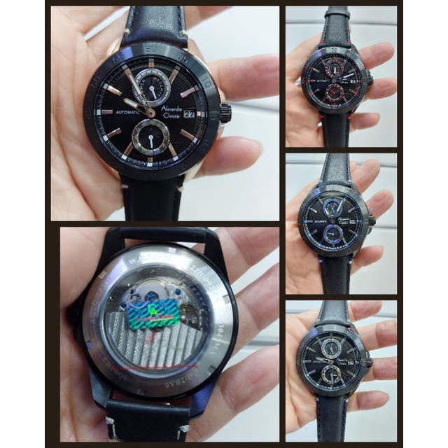 JAM TANGAN PRIA OTOMATIS ALEXANDRE CHRISTIE AC3045 AC 3045 LEATHER STRAP
