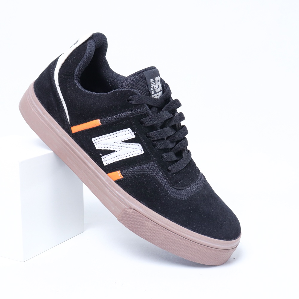 SEPATU PRIA SKATEBOARDING SNEAKERS CASUAL KETS SPORT PREMIUM IMPORT BNIB HITAM SOL GUM