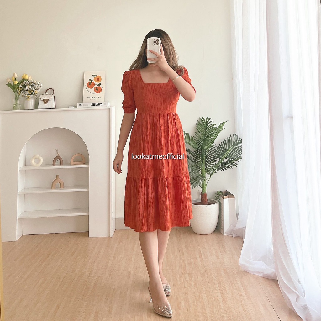 lookatmeofficial • Vivian Dress Korean Bahan Lady Crush