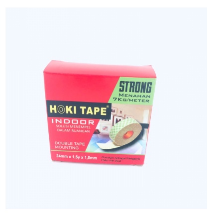

ISOLASI DOUBLE TAPE BUSA HOKI TAPE 24MMx1.5YARDx1.5MM