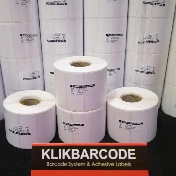 

Trend - Stiker Kertas Label Bare Thermal ukuran 50x20mm - 50 x 20 mm-1000pc KLIKBARE
