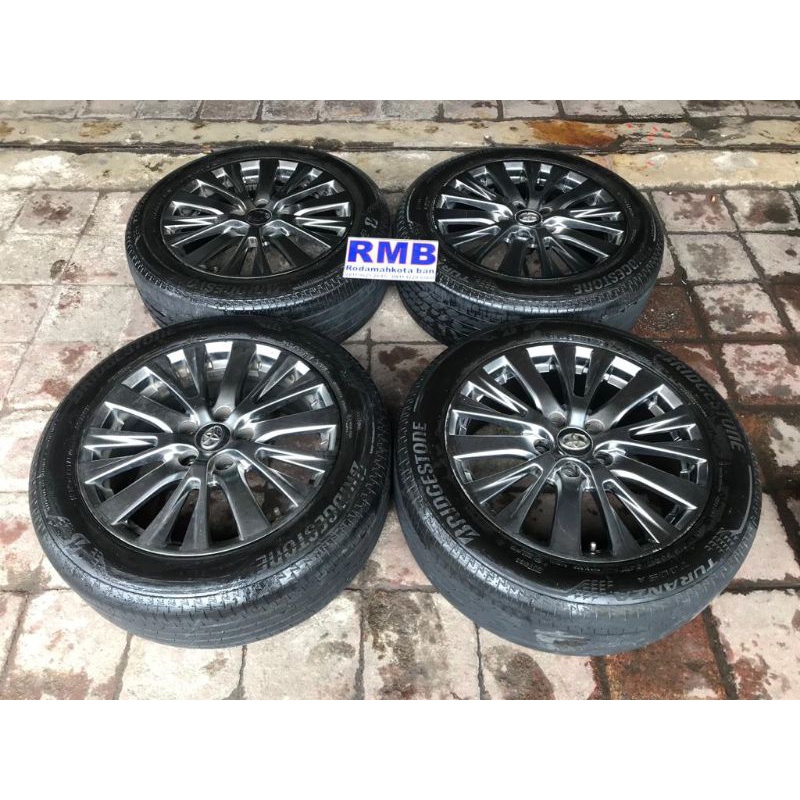 VELG MOBIL BEKAS REPLIKA ALPHARD RING 17 + BAN BRIDGESTONE INOVA GRAND MAX APV