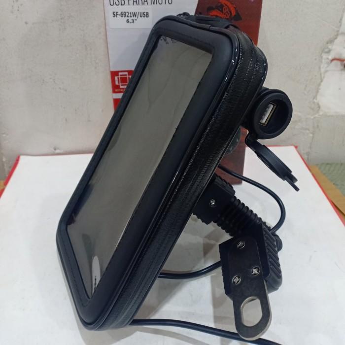 sarung hp motor 6,5 inci holder hp motor 6,5 inci plus charger