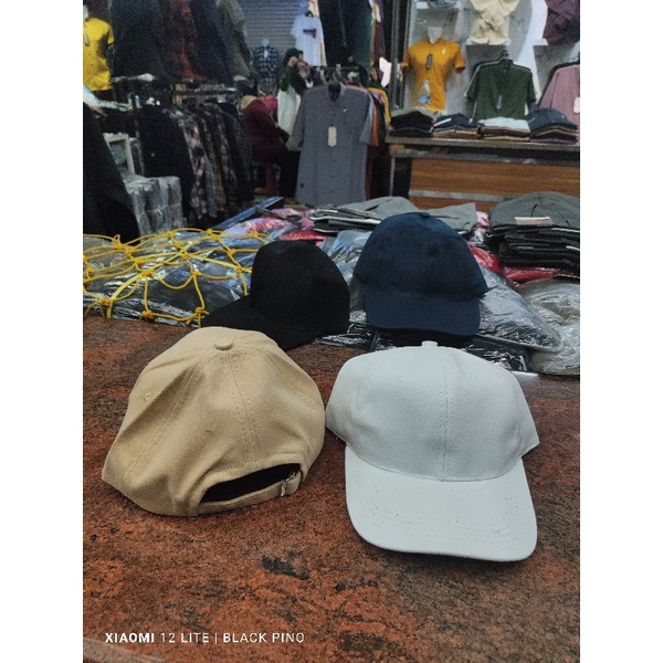 TOPI CANVAS POLOS TEBAL