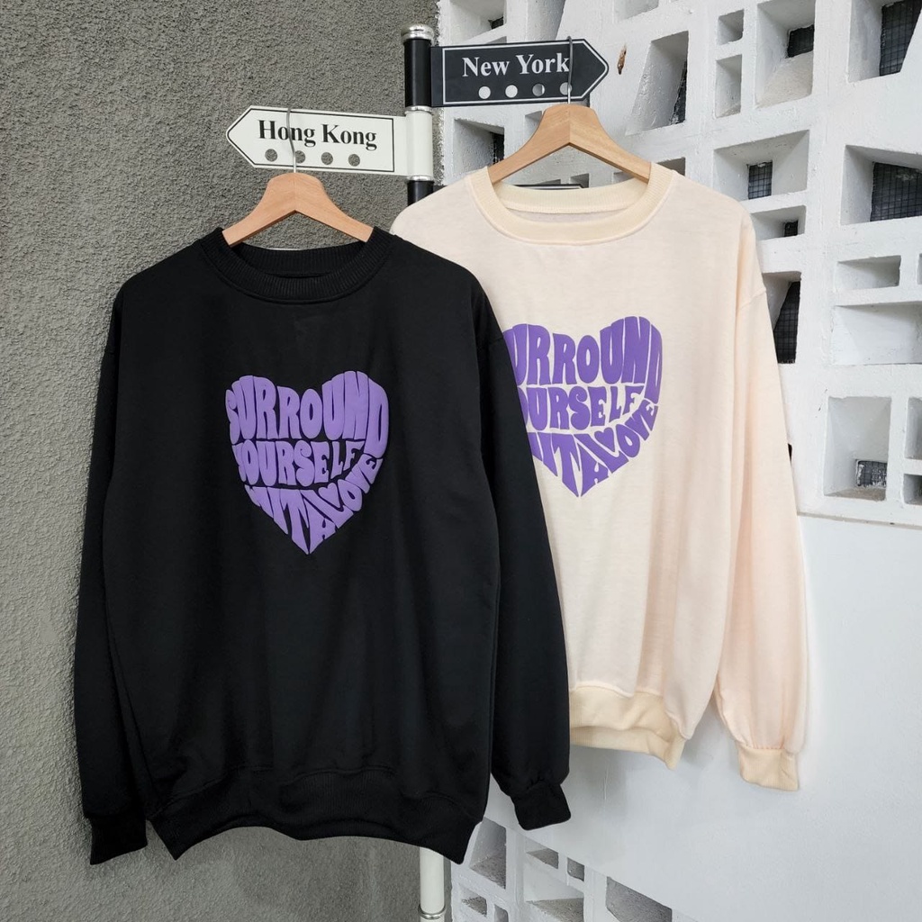 SWEATER CREWNECK - SURROUND PURPLY - TEBAL - TERMURAH