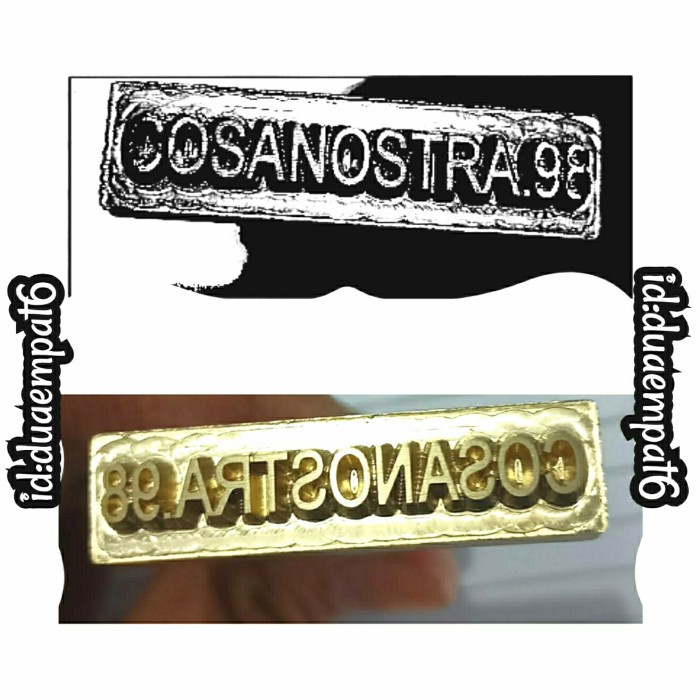 Letter Emboss Hot Stamp Custom / Hot Stamp Kuningan / Hot Print