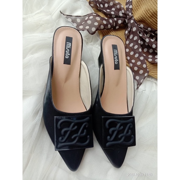 Misuta pancus slip on Fifa sandal Heels 5cm