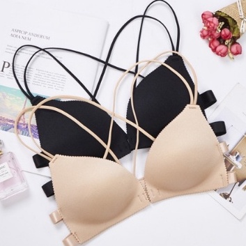 KINDSTORE❤ | [BRA-VOLTA] BRA SEAMLESS SEXY TANPA KAWAT TALI KECIL/BRA KANCING DEPAN