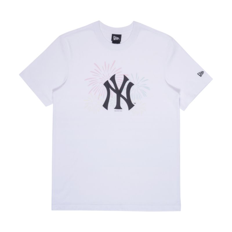 T-Shirt New Era Cap New York Yankees Fireworks White Original