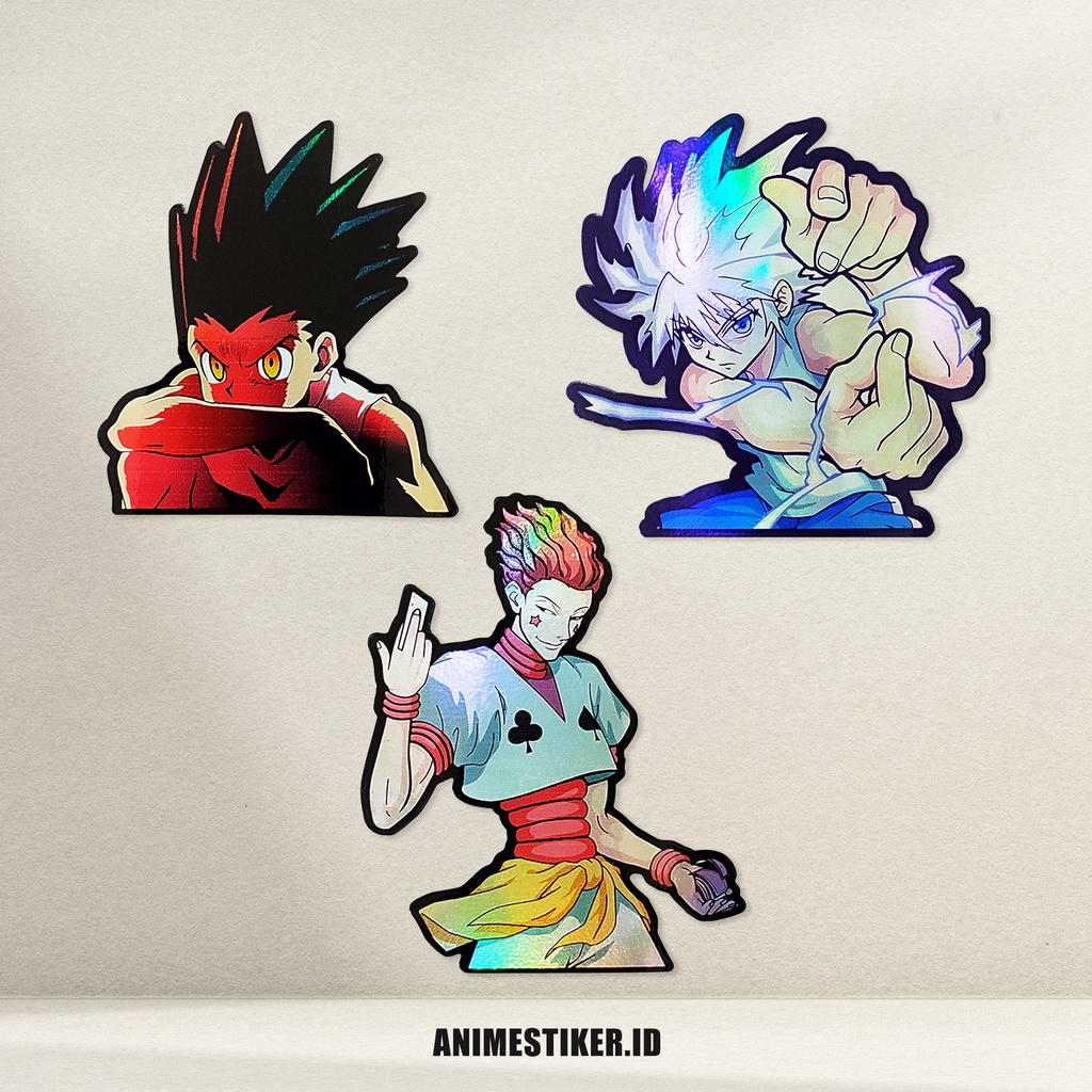 stiker sticker hologram anime HunterxHunter stiker anime stiker estetik stiker pack stiker motor sti
