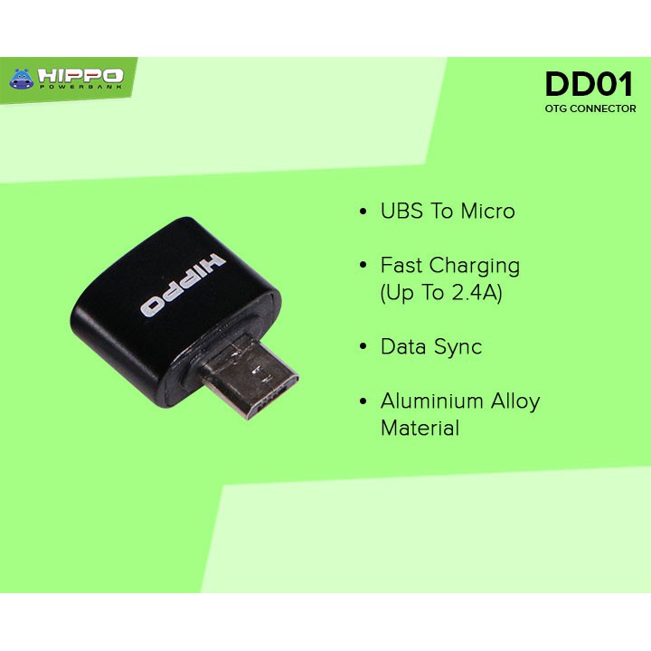 HIPPO Konektor OTG DD01 USB Port RA to Micro USB Compatible Device