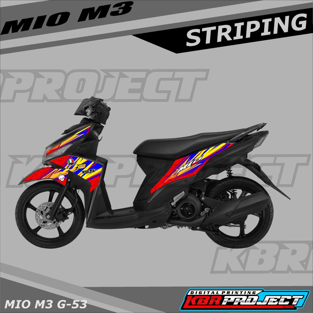 [COD] Stiker MIO M3 variasi Racing sticker motor YAMAHA MIO M3 G.53 HOLOGRAM TRANSPARAN