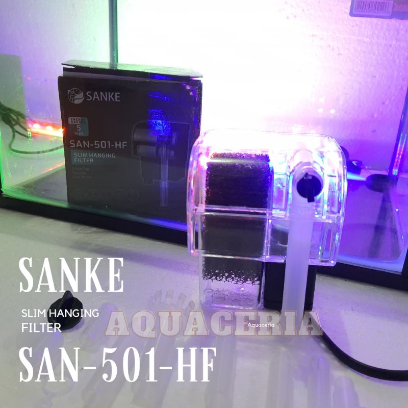 Filter gantung Aquarium 30-50cm SANKE SAN-501-HF Hang on filter Aquarium Mini 5Watt 280L/H