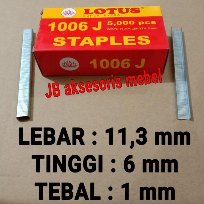 

}}}}}}] ISI STAPLES TEMBAK U 6 mm isi 5000pcs / REFILL GUN STEPLES 1006J LOTUS