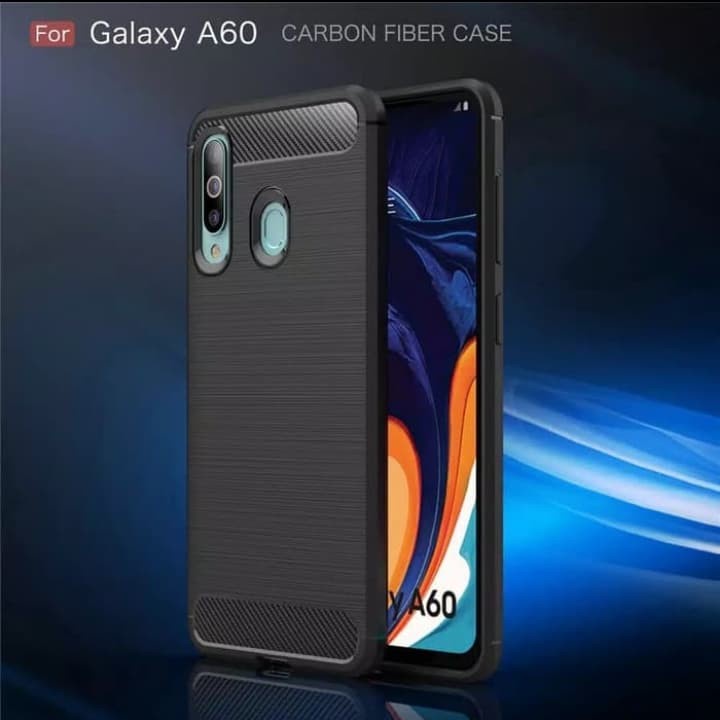 CASE SLIM FIT CARBON IPAKY SAMSUNG A60 / M40 SOFTCASE - GA