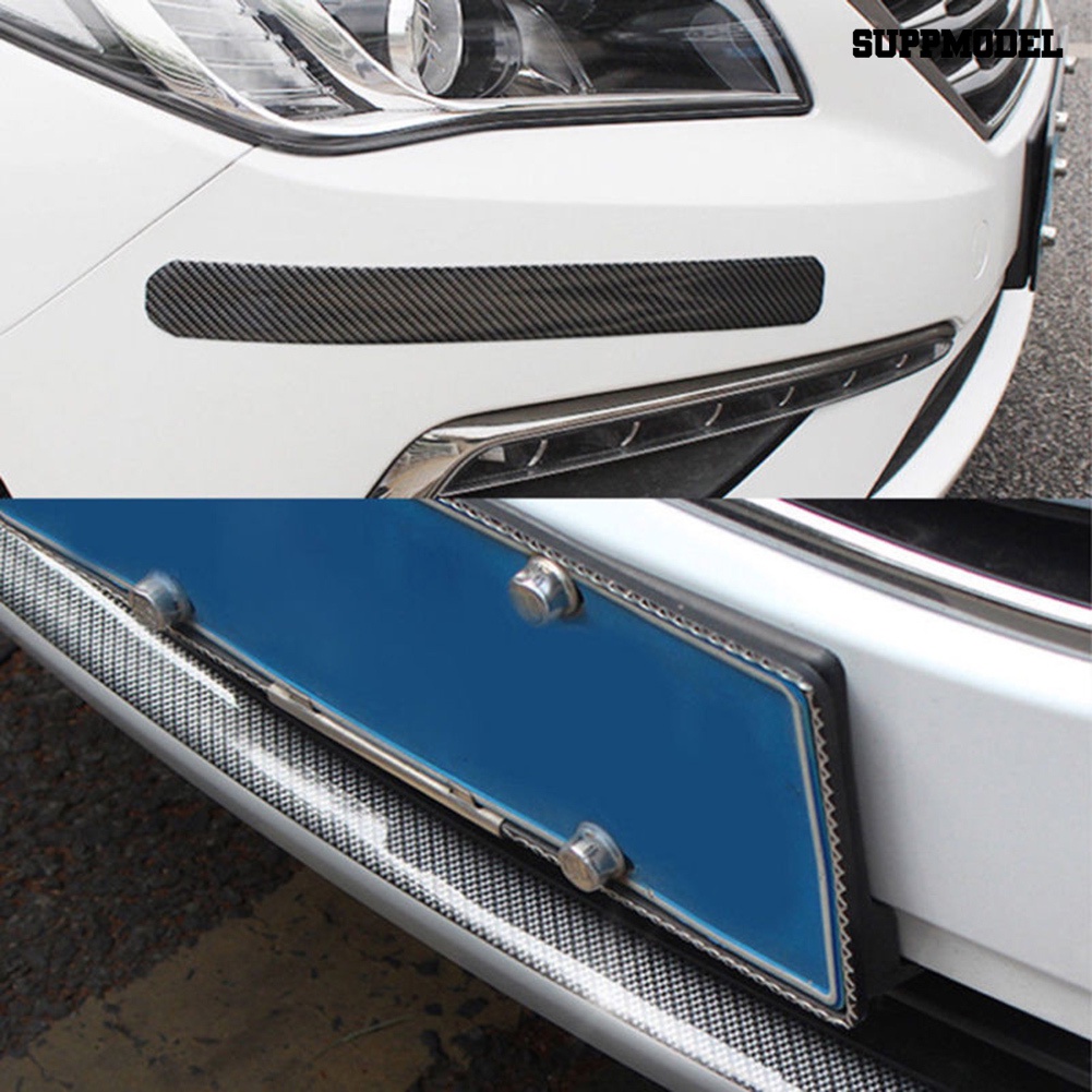 Sm - Stiker Strip Karet Pelindung Bumper Pintu Mobil Anti Baret Motif Carbon Fiber 3x100cm