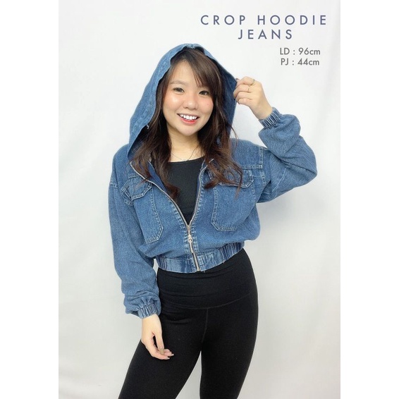 Jaket Jeans Crop Hoodie Jeans Jaket Jeans Import Good Quality Women Jeans Jaket Fashion Import