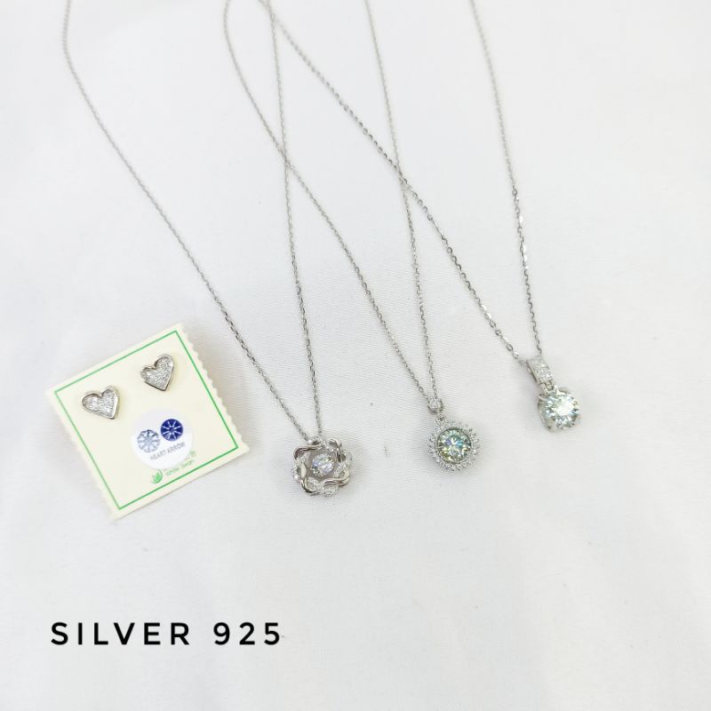 Kalung Anting Silver 925 Moissanite Stone LIMITED STOCK