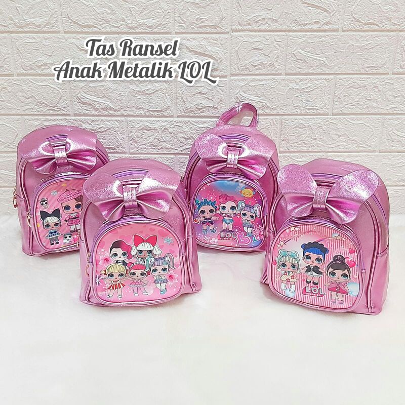 Tas Ransel Dan Selempang Anak Metalik Unicorn LOL