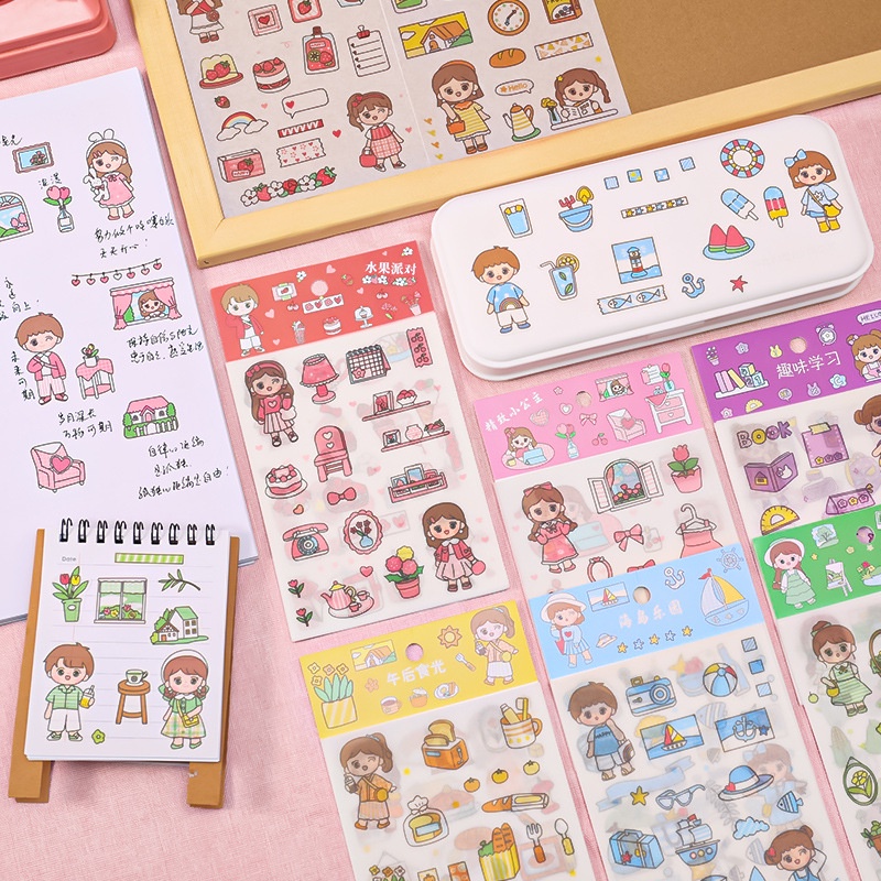 

[areum.in] Sticker Dekorasi Diary DIY Cute Little Girl