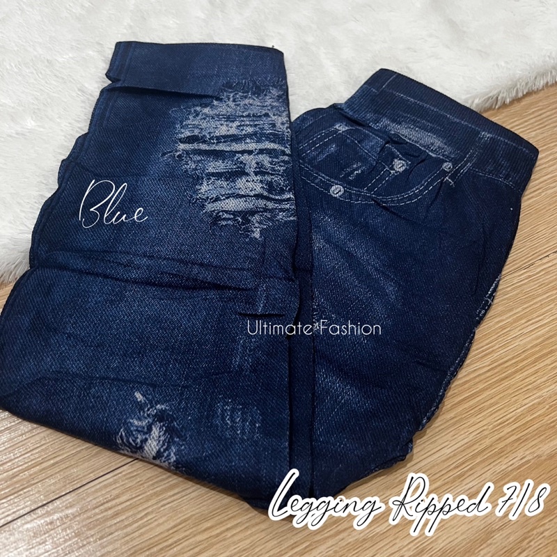 Legging Jeans 7per8 Ripped / Legging Jeans Sobek Import