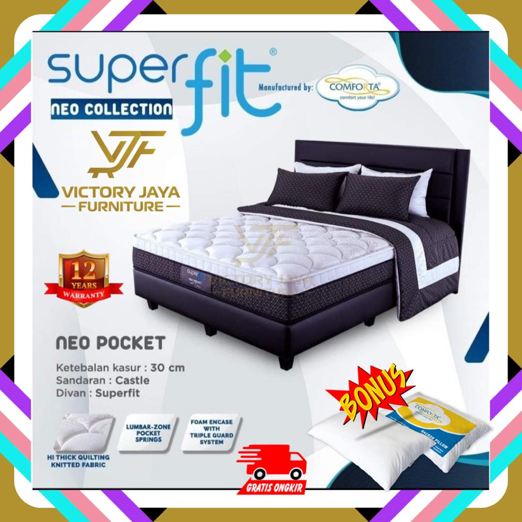 Kasur Spring Bed Comforta Superfit Neo Pocket (Full Set)