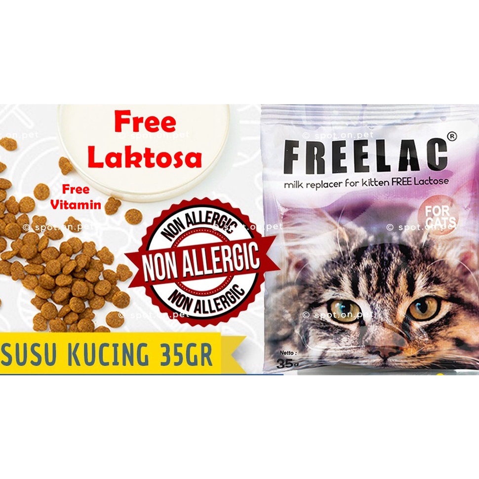 Freelac Susu Kucing Bebas Lactosa Anti Alergi 35gr