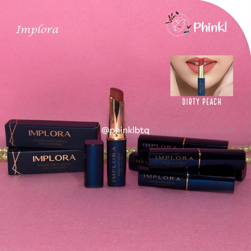 `ღ´ PHINKL `ღ´ ɪ ᴍ ᴘ ʟ ᴏ ʀ ᴀ Implora matte lipstick putar stick pewarna bibir lips warna natural nude