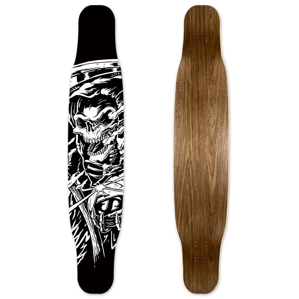 Skateboard Empat Roda Ukuran 46 Inch 117cm Permukaan Papan Jalan Ringan Permukaan Kayu Maple