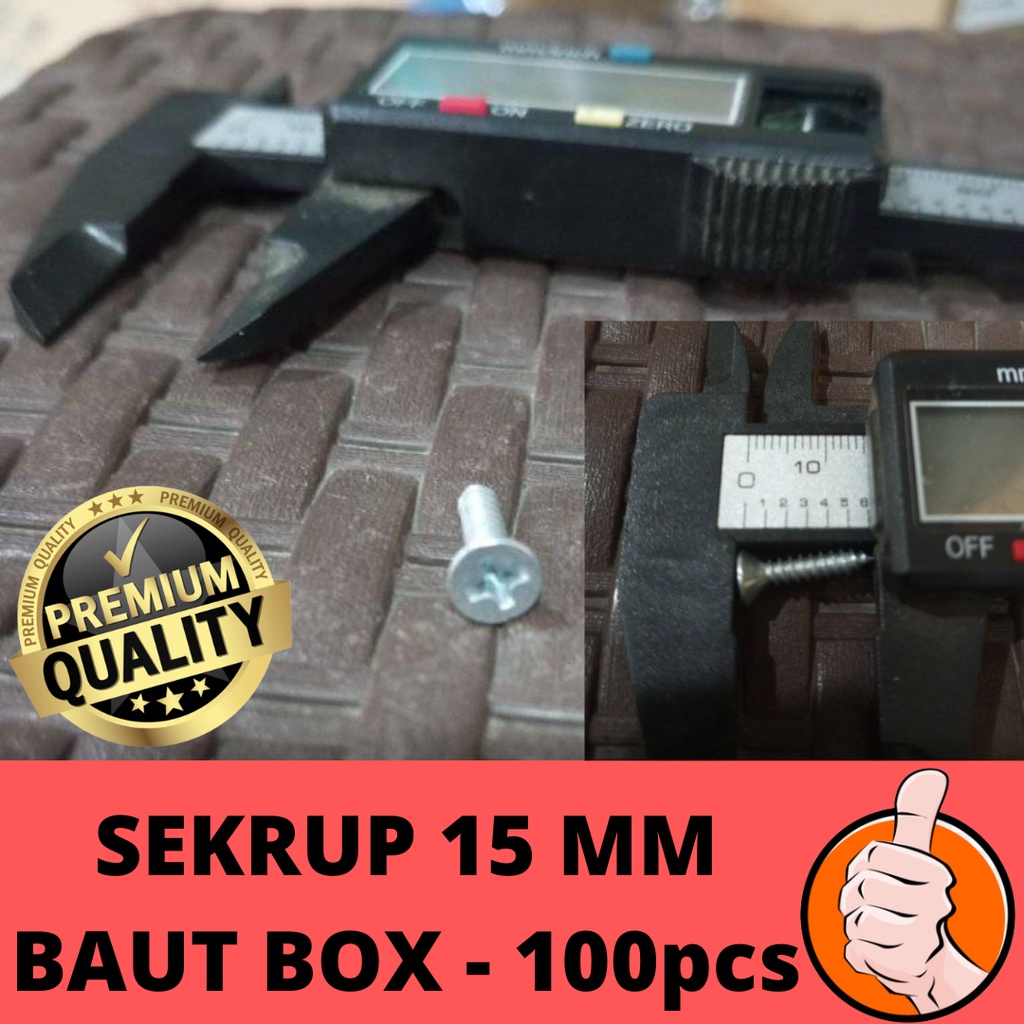 SEKRUP 12 MM DAN 15 MM BAUT BOX - 100pcs