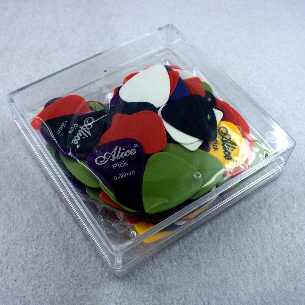 Needway Picks Gitar Hadiah 100 Pcs Bass Elektrik Aneka Warna Plectrum Pilihan Segitiga Aksesoris Alice acoustic Musical Instrumen Gitar Plectrum