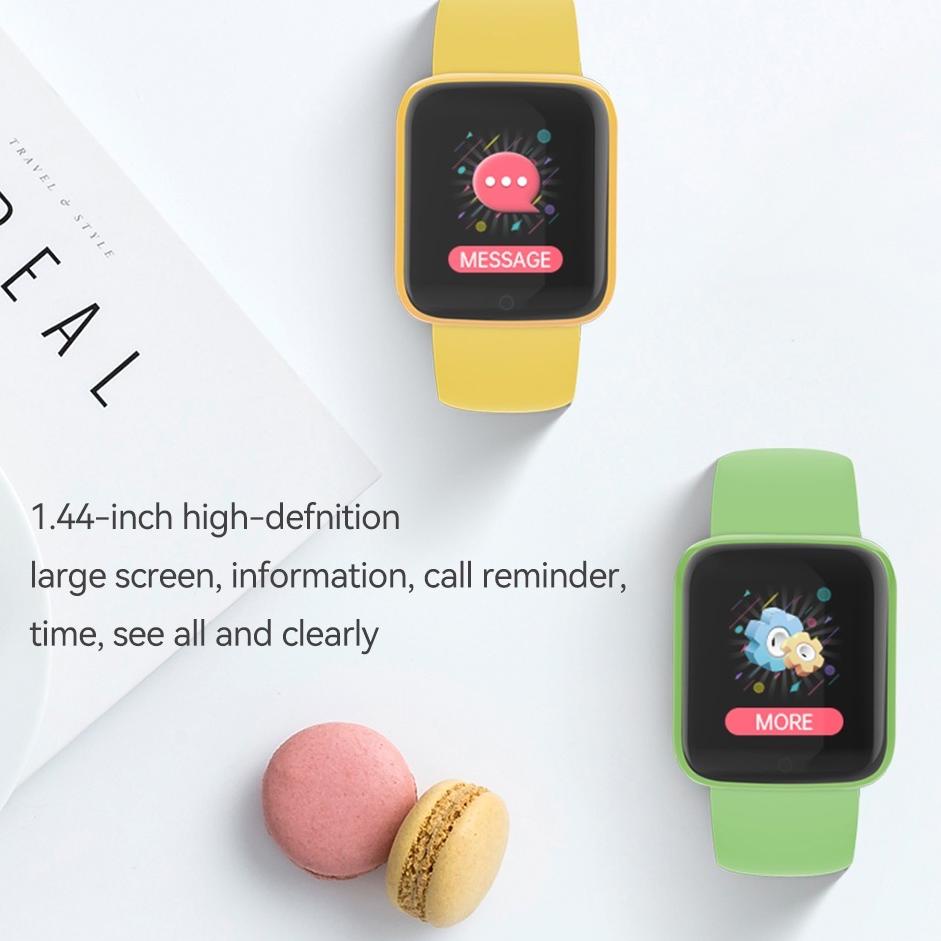 COD SMARTWATCH D20 Y68M Macaron Jam Tangan Pria Wanita Digital Smart watch Bluetooth WATCH (ART. 37)