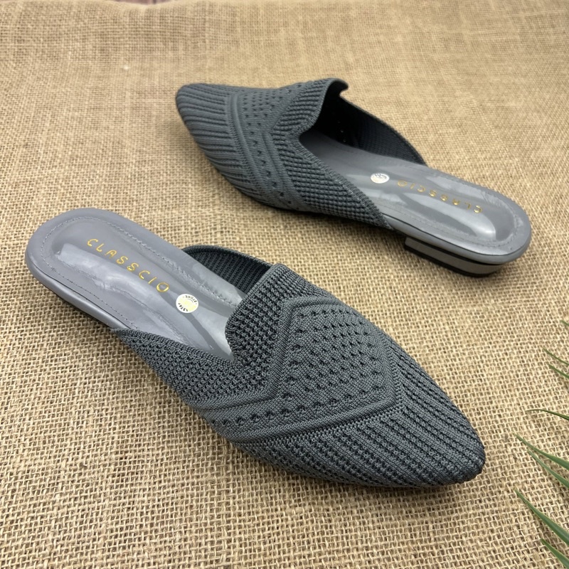 MARASYAFFA - SANDAL HAK TAHU WANITA RAJUT IMPORT 1,5 CM (SF 10)