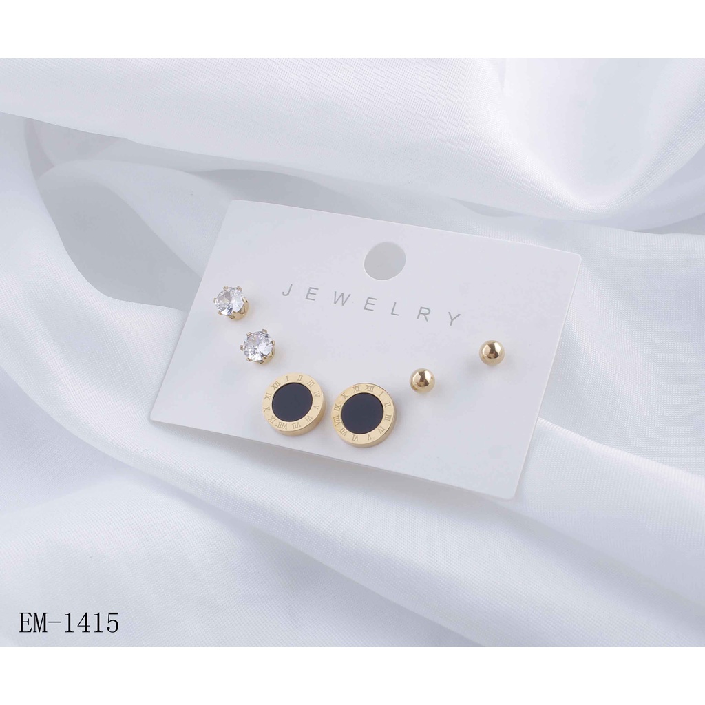 Anting Titanium Permata Perhiasan Fashion 8302/8267/1415/1418