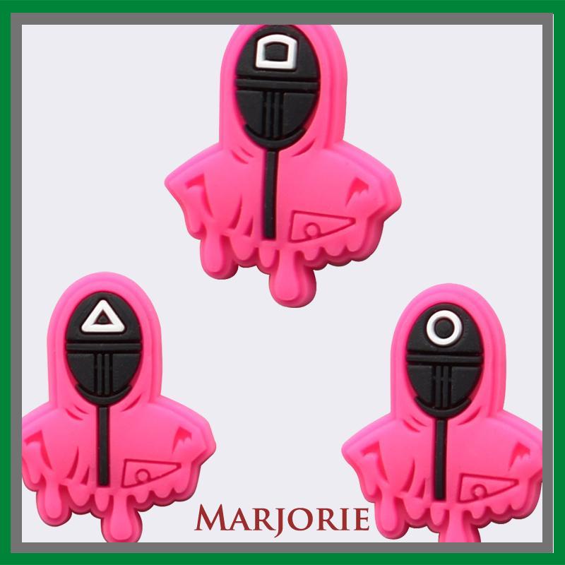 1pcs PVC shoe charms Sepatu Desain jibbitz Kartun Karet lembut Crocs Pin Jibbitz Dapat Dilepas Untuk shoes buckle charms Permainan Cumi-cumi decorate accessories-MJD