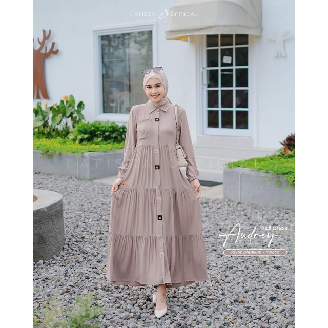 pre order / Audrey midi dress by Latisza outfit / Matt rayon premium