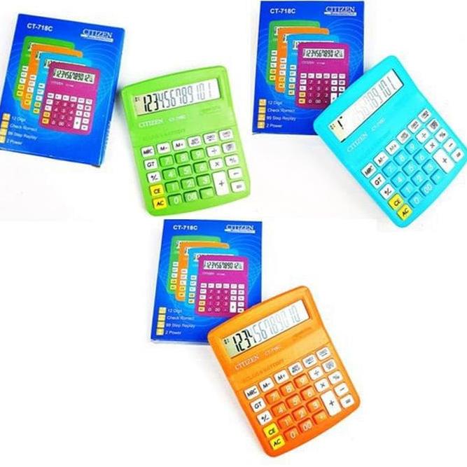 

✷Grosir✥➾ kalkulator Citizen CT 718 Warna Kalkulator Meja Dagang 84 ➾