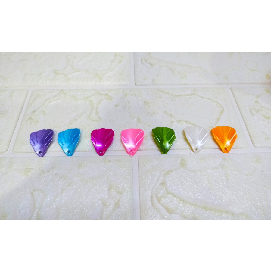 (1 pon) Mote Kelopak METALIK Dahlia Perpon DIY Bahan Kerajinan Tangan