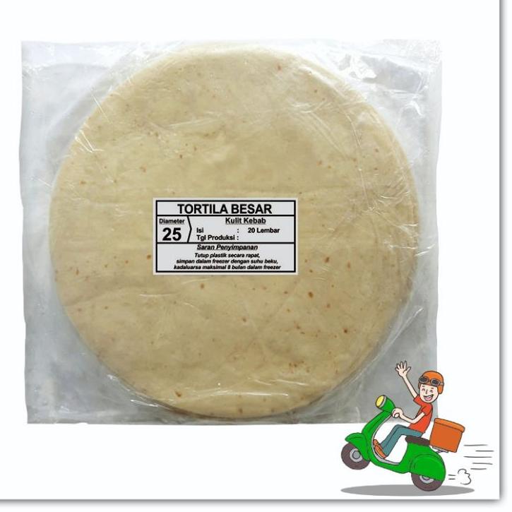 

ARTg5G0s--Kulit kebab besar TB tortila besar kebab diameter 25 cm isi 20