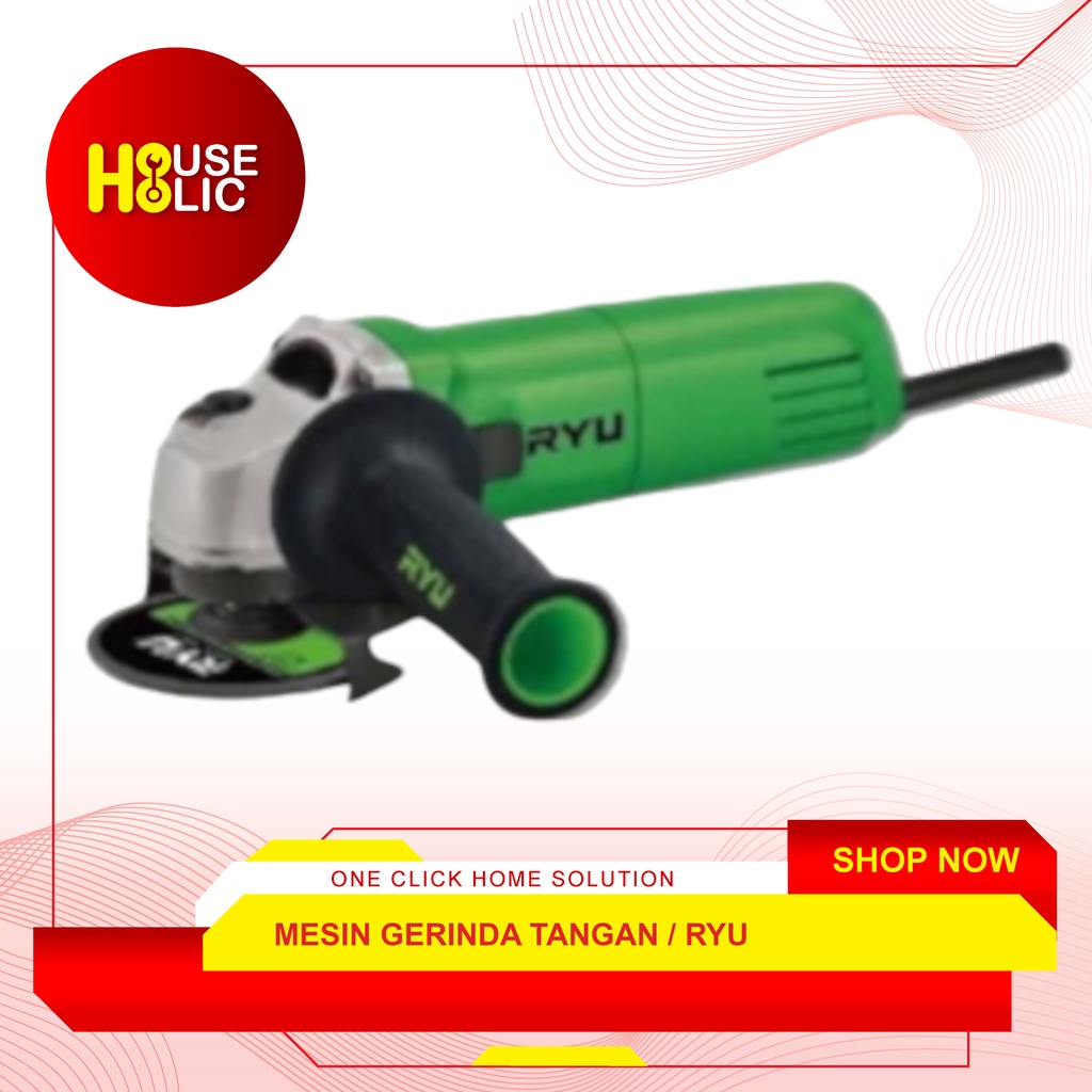 RYU Mesin Disc Gurinda 4&quot; RSG 100 5 Angle Grinder 720 W Gerinda Tangan