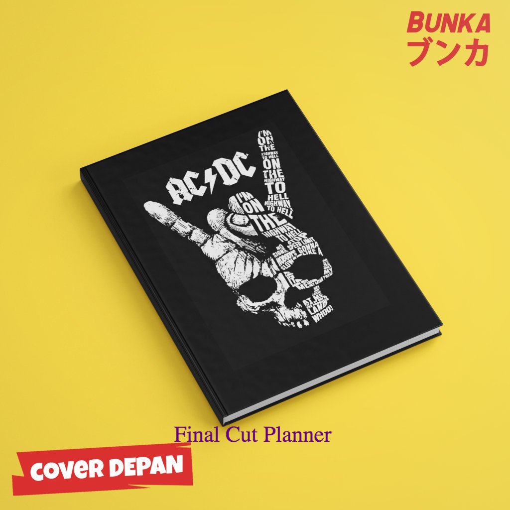 

Notebook 80's Band ACDC 2 Hardcover A5 Buku Tulis Catatan Notes Agenda Planner Jurnal .