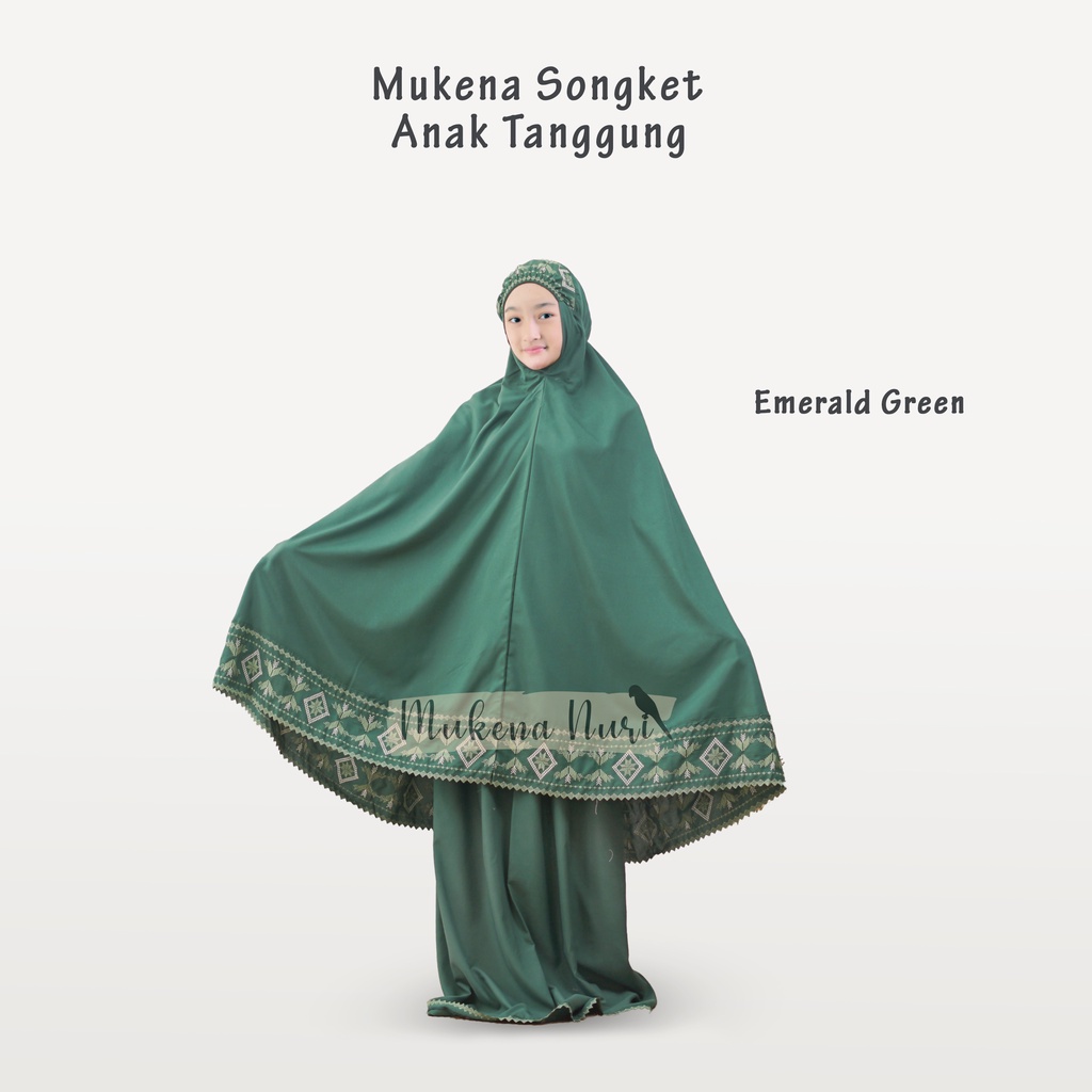 Mukena Anak Songket Tanggung Bisa dari 9-15 tahun