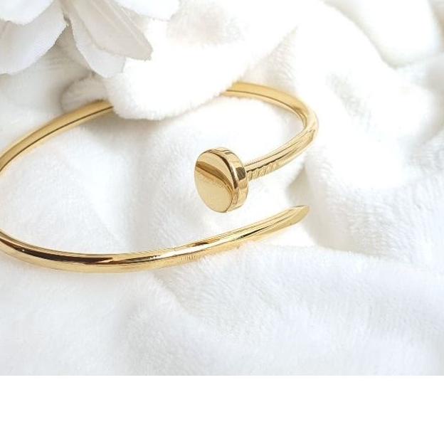 Gelang Bangle Paku CT Lentur | Elastis Titanium Anti Karat