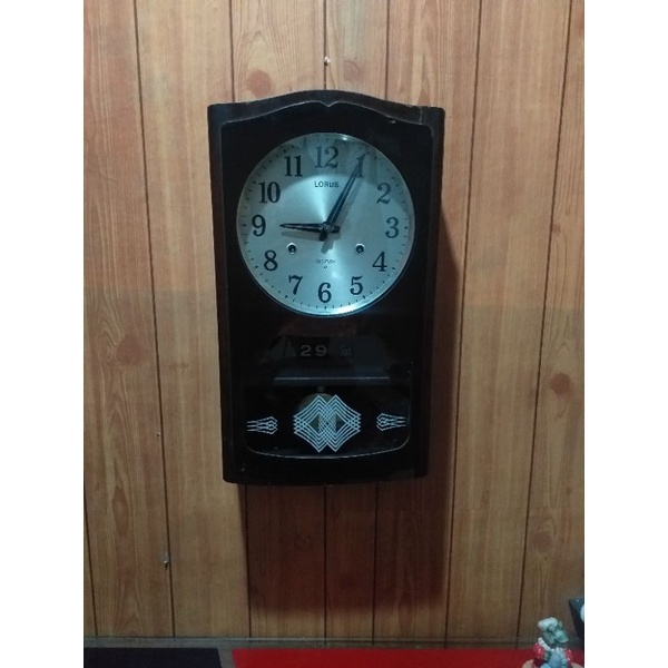 Jam Dinding Vintage Jadul Lorus Japan  30 Day (Bekas)